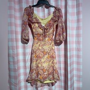 Floral Open Back Spring Dress